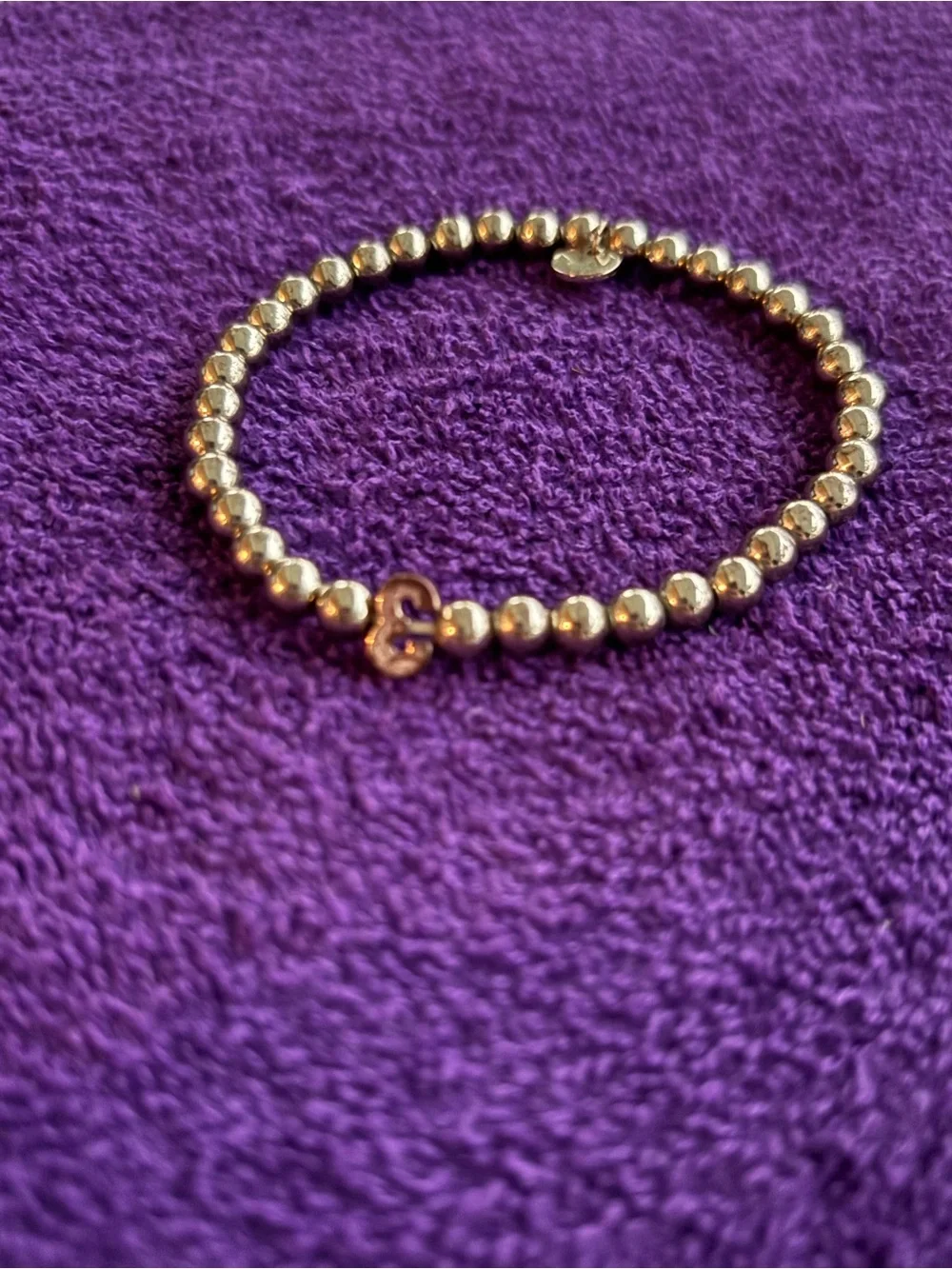 Soul Stacks Gold Bead Bracelet with #3 Accent - Picture 2 of 2